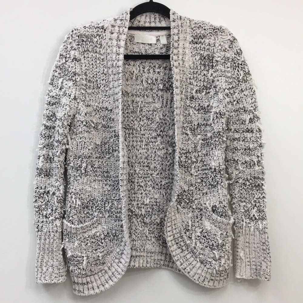 RD Styles Crocheted Plush Soft Open Front Cardigan With Pockets Size M EXCELLENT